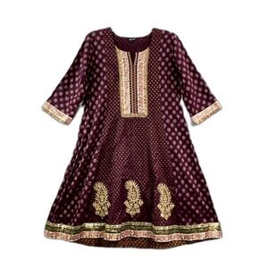 Globus A Line Dress Womens Large Long Sleeve Paisley Pullover Traditional Class